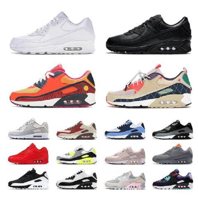 

Man 90 90s Mens Womens sport Running Shoes Athentic Sneakers Day All Black White Green Pink Men Women Trainers Outdoor Shoe, # 34