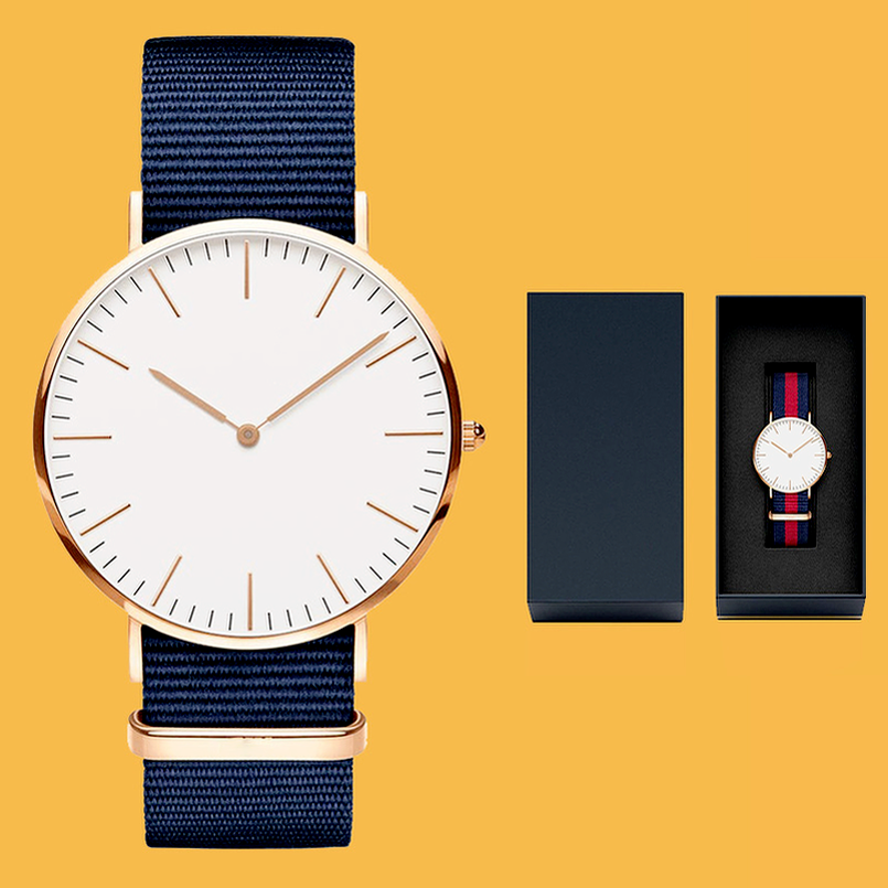 

7-2Mens watches ladies watch couple stainless steel dial simple designer sports fashion montre de luxe nylon strap 36mm40mm, No watch