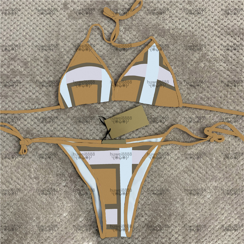 

Fashion Khaki Bikinis Hipster Padded Women' Push Up Top Quality Swimwears Outdoor Vacation Luxury Swimming Bandage Designer Swimsuits Four Seasons Universa
