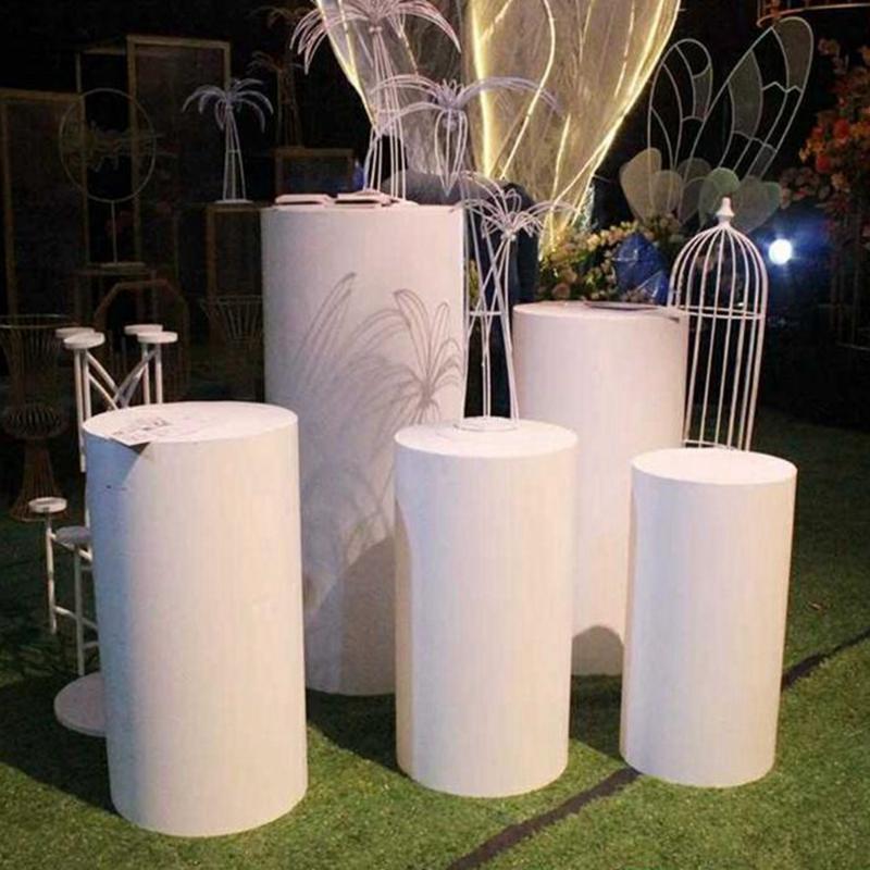 

Party Decoration Round 5pcs Column Cylinder Iron Event Display DIY Wedding Plinth