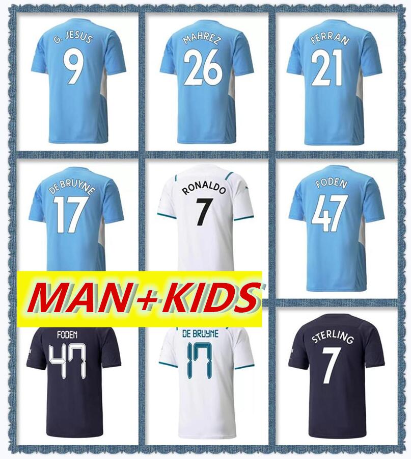 

Player Fans Version 2021 2022 mANchesTEr Soccer Jerseys MAN GREALISH CITY STERLING RUBEN DE BRUYNE MAHREZ FODEN G.JESUS Custom 21 22 Man Wom, Black;yellow