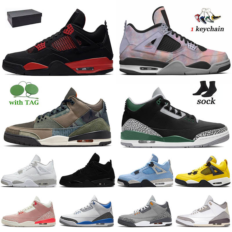 

Hot Jumpman 4s Zen Master Mens OG Basketball Shoes 4 With Box Socks Patchwork III Pine Green University Racer Blue White Oreo Cardinal Red Thunder Women Sneakers, D39 infrared 23