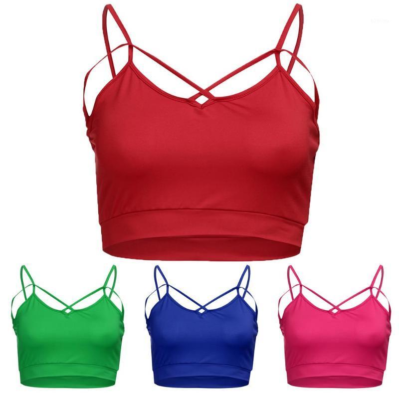 

Camisoles & Tanks Womens Summer Camis Tops Sleeveless Cotton Bustier Unpadded Bandeau Bra Vest Crop Top Seamless Tees Fashion Cross, Red