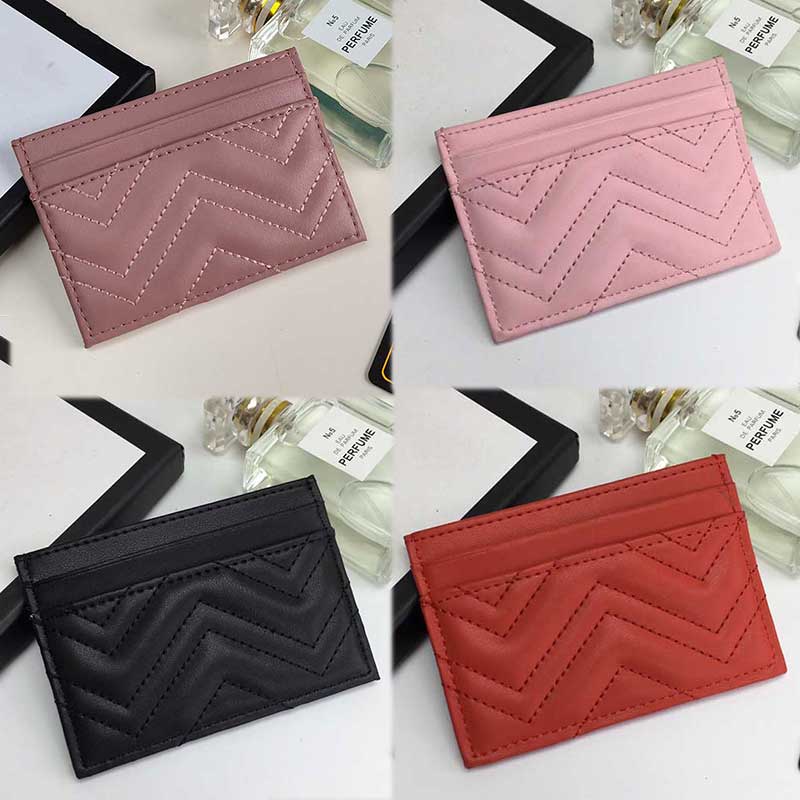 

Luxurys designers card holder women Zig Zag coin purse fashion genuine leather men mini wallet business credit wallets letter small bag short Interior Slot Pocket, Red