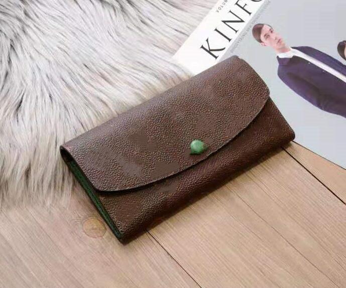 

2022 Brand Designer Brown Retro Pattern Wallets New Folding Wallet Female Wallet Long Zipper Korean Hand Bag Christmas Gift Clutch, Red;black