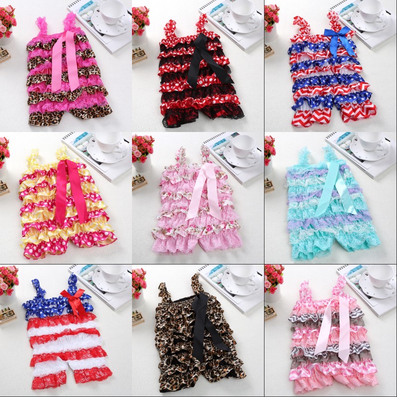 

Baby Jumpsuit Infant Summer Lace Sling Jumpsuits Toddler Rompers Kids Designer Clothing Photography Props 1474 B3, Color mix
