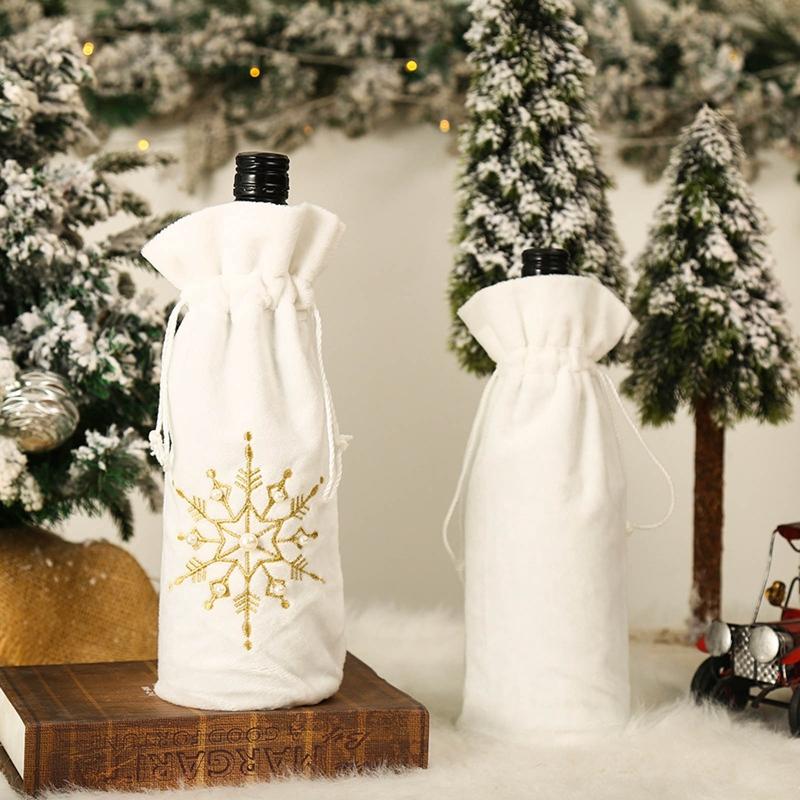 

Christmas Decorations For Home Santa Claus Wine Bottle Cover Snowman Stocking Holders Gift Decor Year