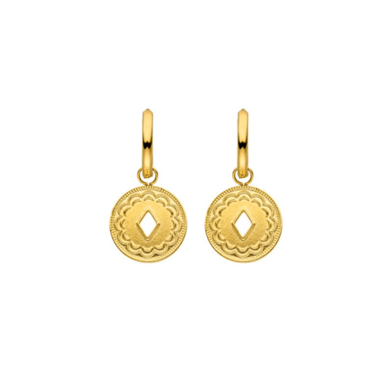 

Mavis Hare LOLANI EARRINGS Stainless Steel Round Drop Pendant Earrings as Women Fashion Lady Best Gift