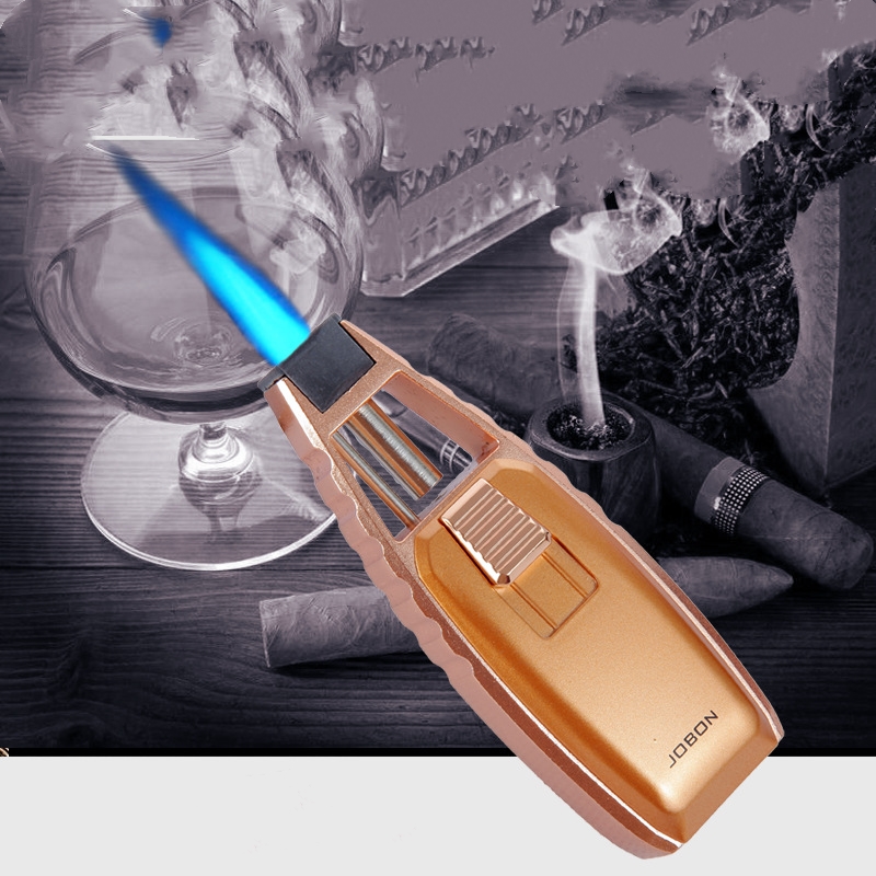 

New Jobon Outdoor Pen Spray Gun Jet Torch Lighter Turbo Gas Kitchen BBQ Metal Windproof Butane Cigar Pipe Lighter Gadgets For Men