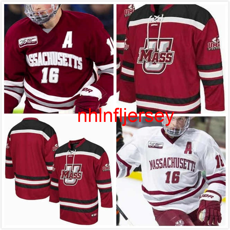

Custom UMass Minutemen Ty Farmer Hockey Jersey 3 Cal Kiefiuk 7 Bobby Trivigno 8 Matthew Kessel 4 Jack Suter 10 George Mika 29 Marc Del Gaizo, As