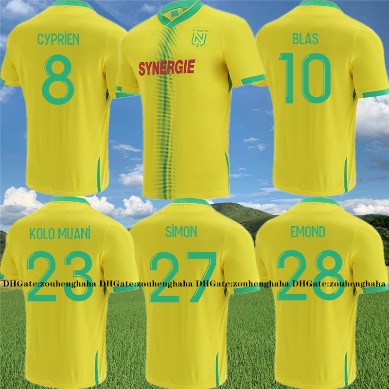

FC Nantes BLAS SIMON Soccer Jerseys 2021 22 KOLO MUANI Maillots De Foot CYPRIEN EMOND COULIBALY AUGUSTIN CHIRIVELLA A.TOURE GIROTTO Football Shirt Kit Uniforms, Home