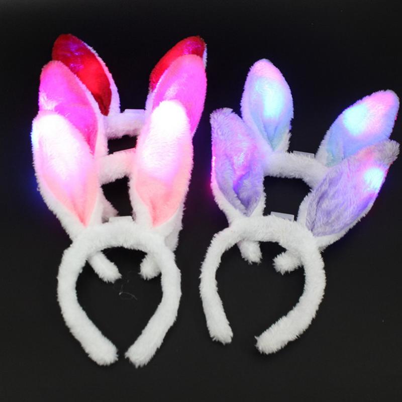

Party Decoration LED Light Luminous Ears Flashing Headdress Head Hair Band Hoop Toy Kid Birthday Supplies S2021302