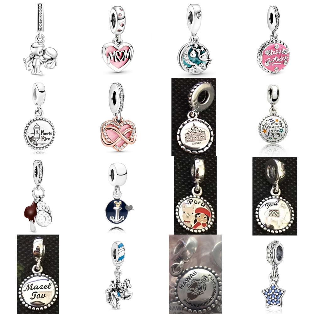 

NEW 2021 100% 925 Sterling SilveandENG CharmENG798896C01 Married Couple and luxuriousDIY Women Original Bracelet Fashion Jew elry Gift