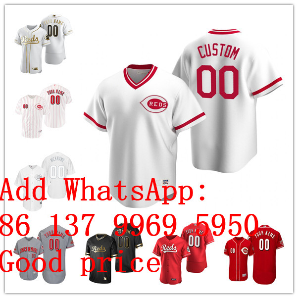 Custom Cincinnati Mens women youth Reds's grey black blue Authentic Weekend 2020 Home Jersey