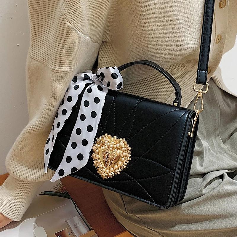 

Shoulder Bags 2021 Fashion High Quality Ladies Travel SquareTote Bag Messenger Women's Designer Pearl Handbags, Black