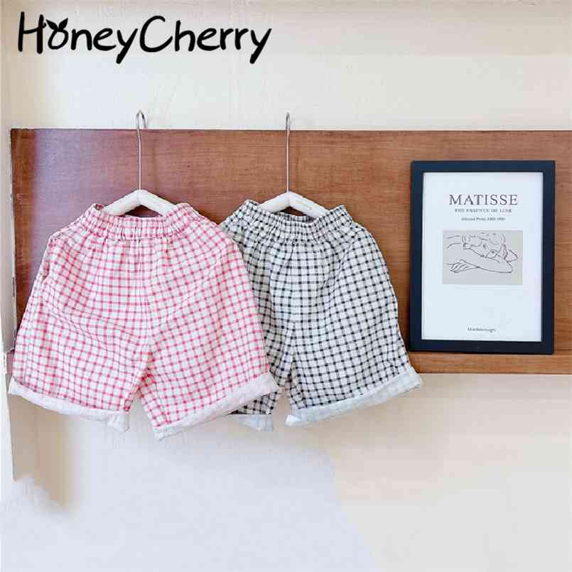 

Summer girls cotton 5-cent pants for children kids clothes baby girl leggings 210702, Pink