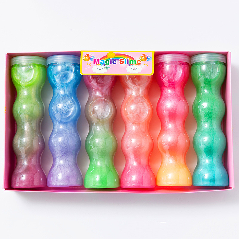 Colored Clay Dough colorful transparent non-toxic environmentally friendly colored mud liquid cleaning slime children's toys-image-732992366