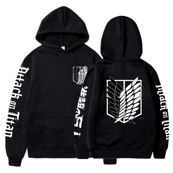 

Anime Attack on Titan AOT Merch Ackerman Levi Scout Regiment Printed Hoodies Hooded Sweatshirts Cozy Tops Pullovers G0909, Black01