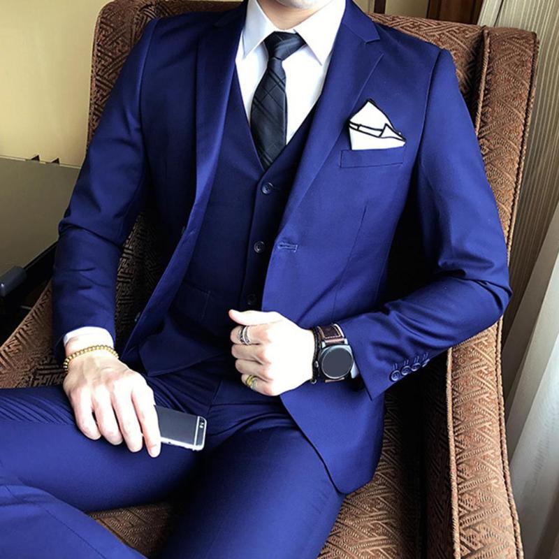 

Men Autumn Classical Blazer Suit Casual Suits Male Set Chic Office Solid Color Coat Men's Trench Coats, Black