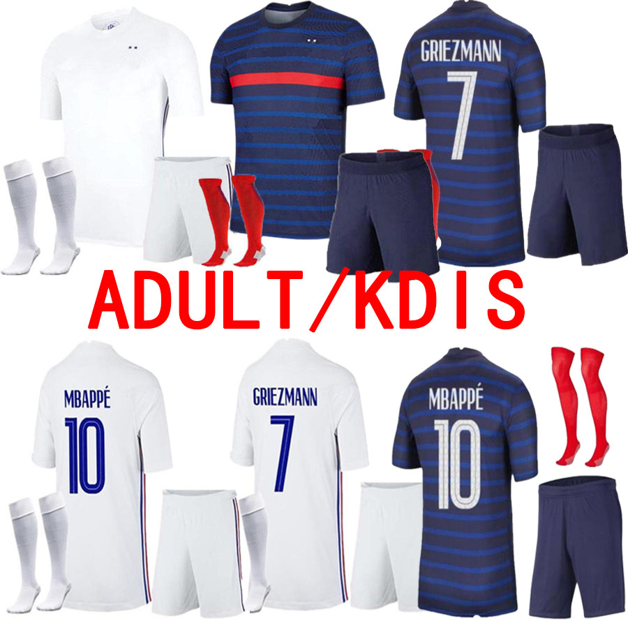 

2021 france BENZEMA jerseys 21 22 MBAPPE GRIEZMANN POGBA Soccer jersey KANTE Football shirts VARANE PAVARD maillot de foot Hommes + enfants kit, Black