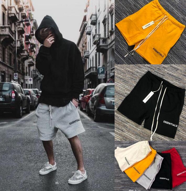 

FOG Shorts Pour Hommes Essentials Mens Summer Sweatpants in 5 Colors Letter Printed Casual Drawstring Relaxed, White;black
