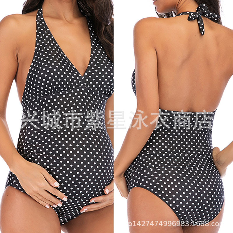 Fattening 2021 Women&#039;s Dot Printed Style and Swimsuit for Pregnant Women-image-673362804