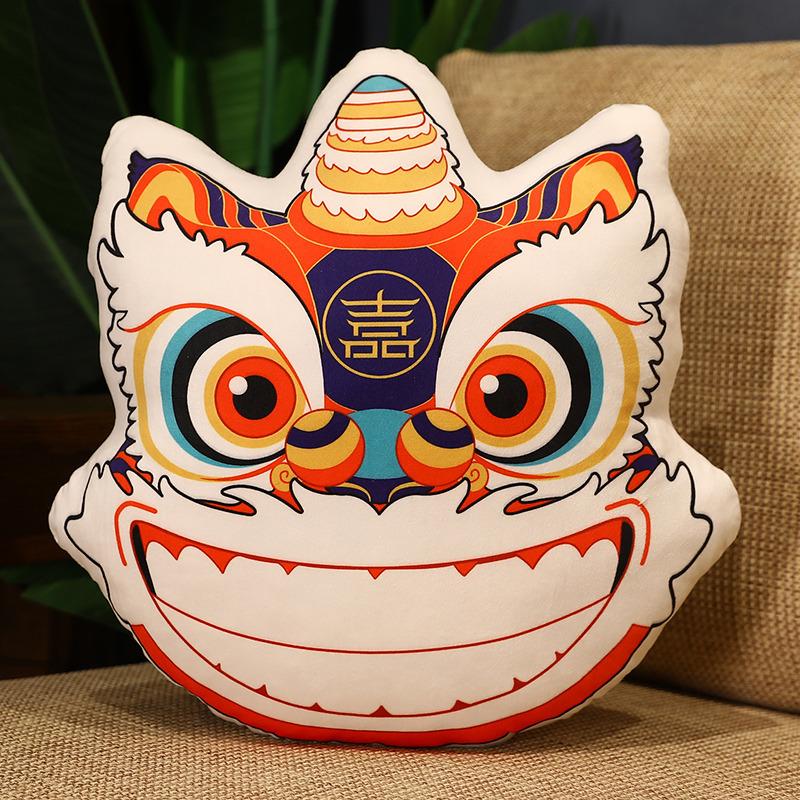 

Cushion/Decorative Pillow Chinese Style Lion Dance Cute National Sofa Cushion Special-shaped Gift Pillows Decor Home Seat Chair Pad, Recruit wealth