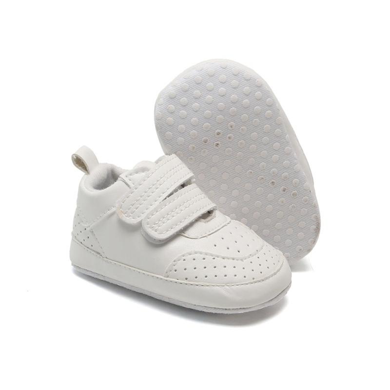

First Walkers Baby Boys Girls Anti-Slip Sneakers Toddler Soft Soled Casual PU Leather Shoes Infant For -18M