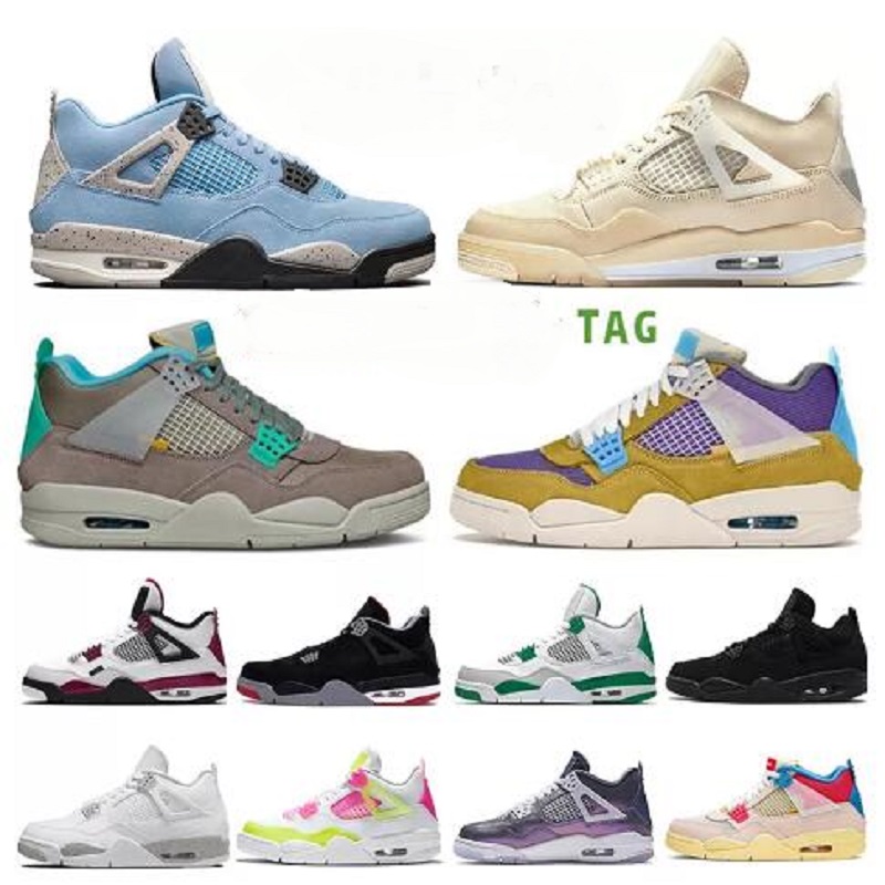 

shoe trainer 2022 Jumpman 4 OG 4s Mens Basketball Shoes University Blue Sail Desert Moss Taupe Haze White Oreo Guava Noir Black Cat Women Sneakers Trainers, # 4