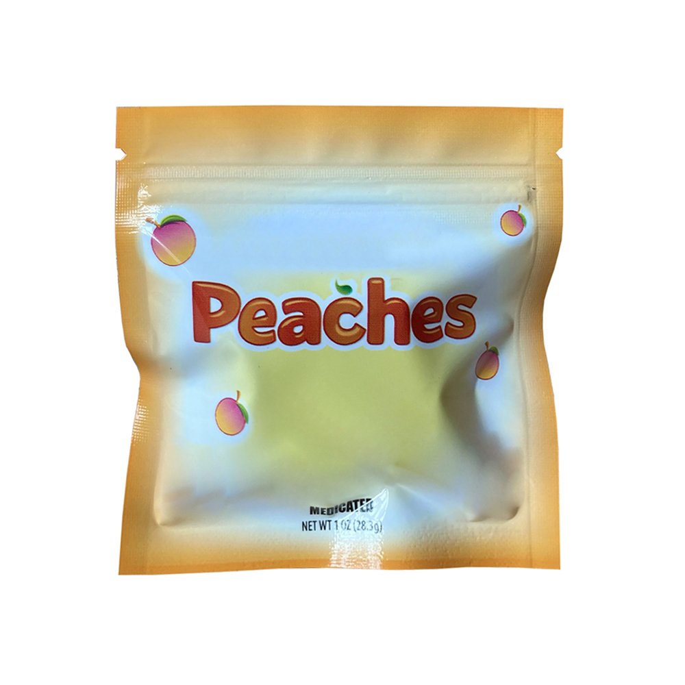 

Aribo Peach Edible Packaging Bag Smell Proof Flat Desgin Fizzy Cola Mylar Bags For
