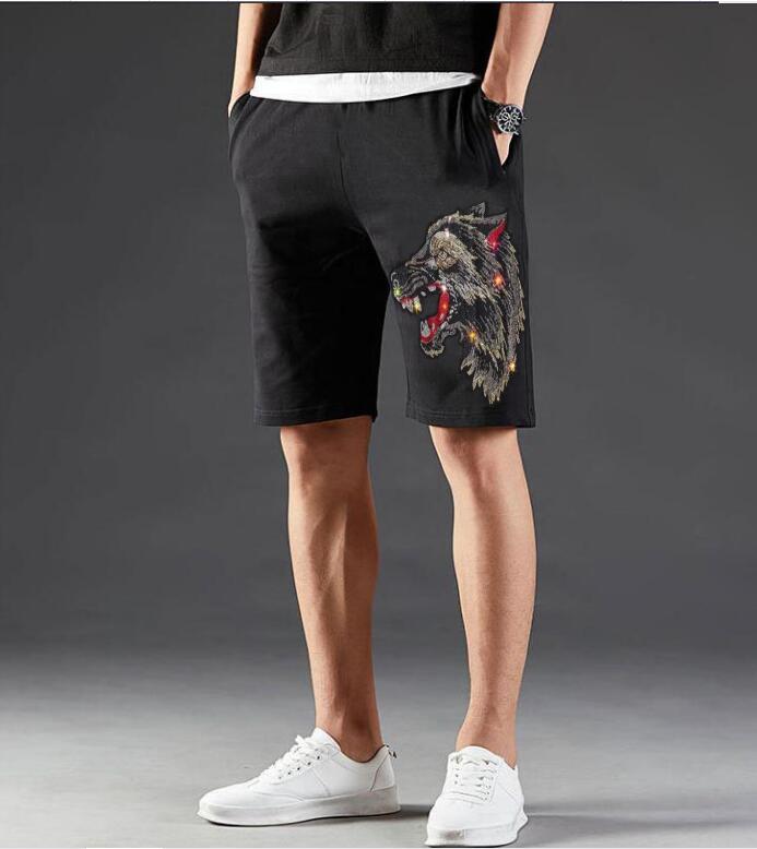

Men Casual Shorts 2021 summer Brand Rhinestone Men's Sportswear short pants, Purple