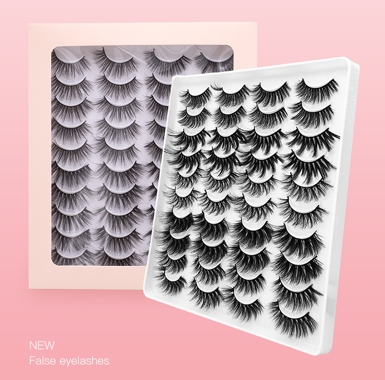 

wholesale The most popular mix 10 models 20 pairs per set eyelashes 20pairs/box 3D faux mink with pink Gift box