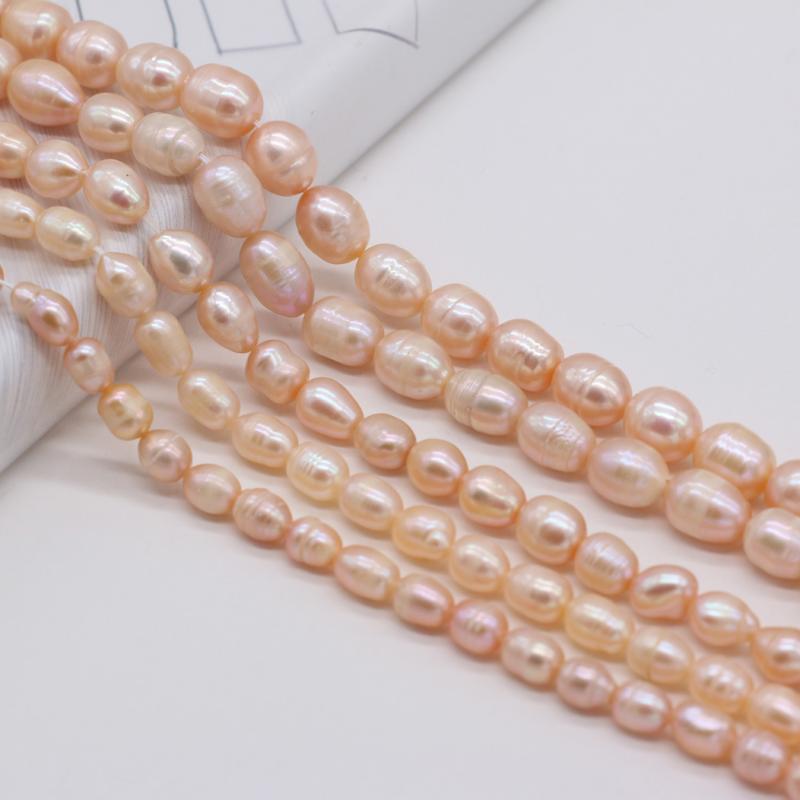 

Other Natural Freshwater Pearl Rice Shape Pink Loose Beaded For Jewelry Making Beads DIY Earring Bracelet Necklace Accessories