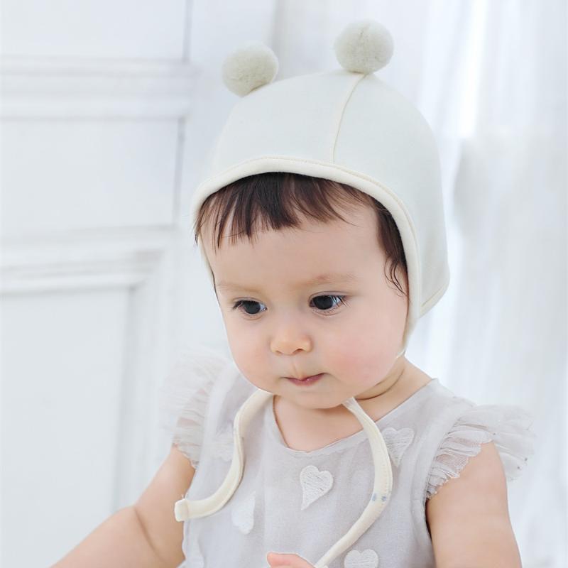 

Caps & Hats Winter Baby Boy Girl Warm Cap Hat No-Brim Plush Ball Beanie Bear Ears Solid Strap, Yellow