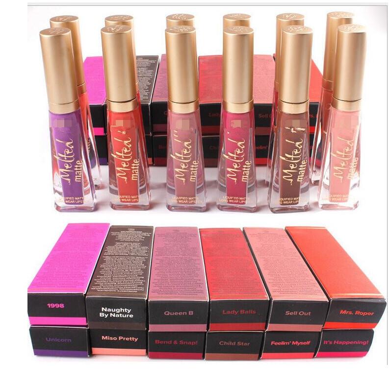 

12 Colors Melted Matte Lipstick Lip Gloss, Tallic Liquified Lipstick, Birthday Edition, Holiday Edition for Christmas Gift, Customize
