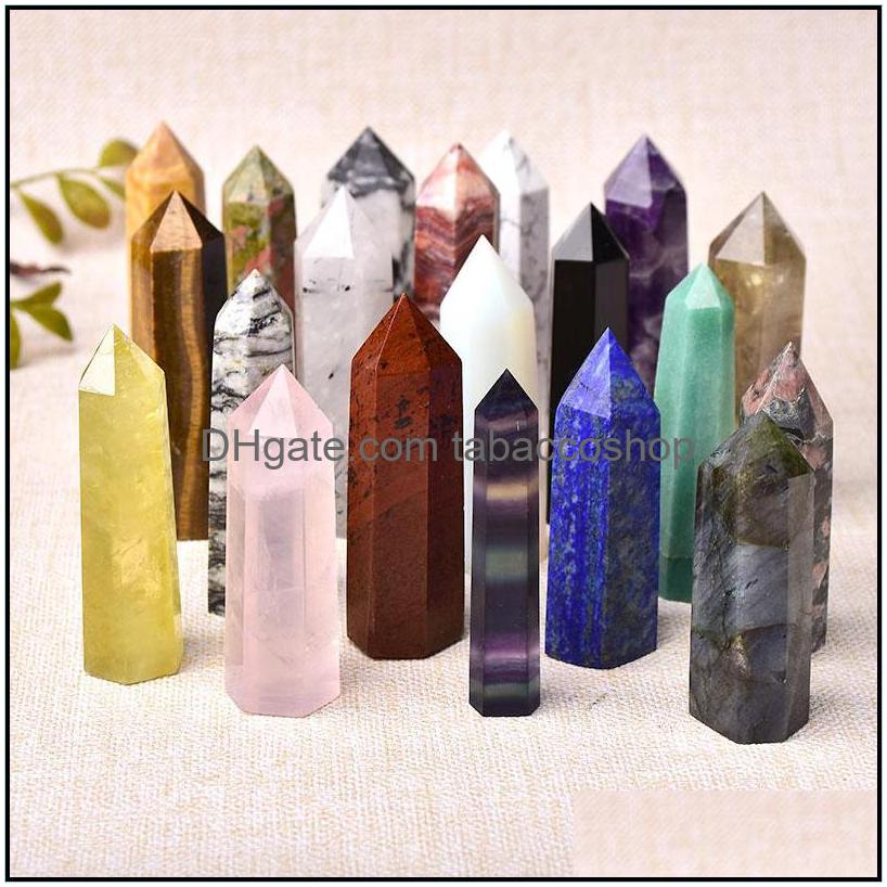 

Arts And Crafts Arts, & Gifts Home Garden Colors Natural Stones Crystal Point Wand Amethyst Rose Quartz Healing Stone Energy Ore Mineral Dec