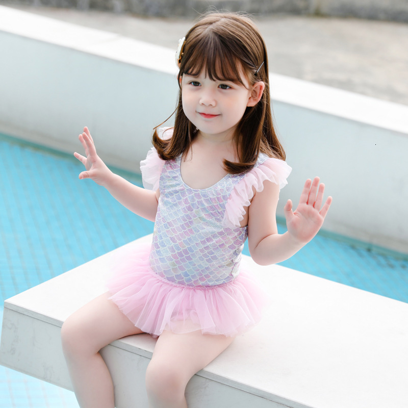 one piece princess baby cute girls swimsuit small middle large childrens hot spring-image-671917572