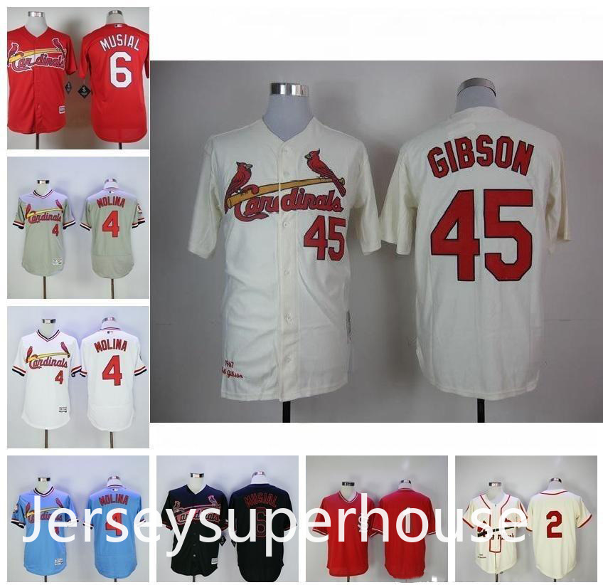 

Men's 1 O.smith baseball Jerseys Yadier Molina Stan Musial Orlando Cepeda Bob Gibson Ken Boyer Enos Slaughter Red Schoendienst, Color 8