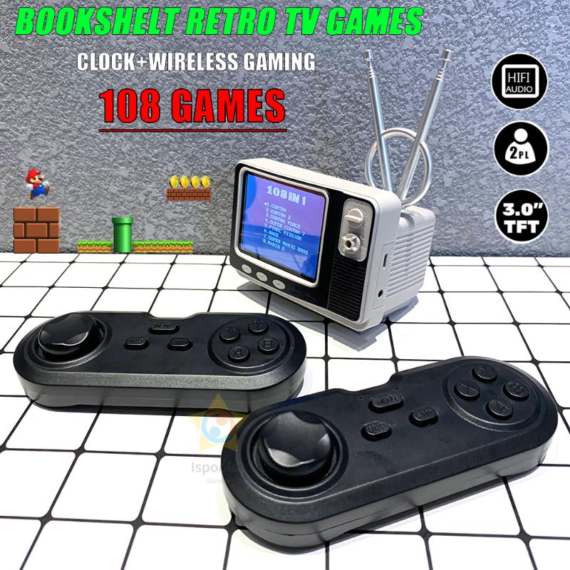 

Retro Classic TV Game Console Wireless Controller Support For Connecting 2 Power Rechargeable Battery Gift KidAdult Portable Players
