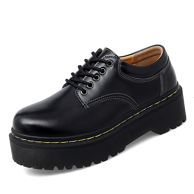 

dress shoes women square heel footwear pu ladies waterproof zapatos mujer 35-41 's leather svom, Black