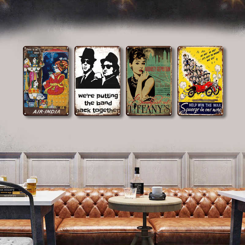 

Clint Wastwood Poster Film Metal Plate Vintage Shelf Tin Sign Retro Wall Art Tinplate Painting Room Decor Plaque