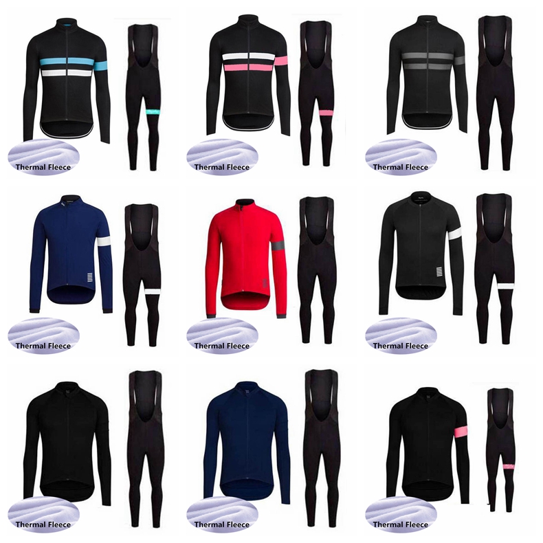 

RAPHA team Fleece long sleeve jersey (bib) Maillot shorts sets pro Clothing Mountain Breathable Racing Sports Bicycle Soft Skin-friendly can be mix 42736, Red