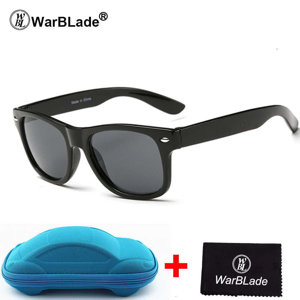 

sunglasses Warblade Cool Children's sunglasses Girls'sunglasses Uv 400 Protection with Case Children Poison, Black