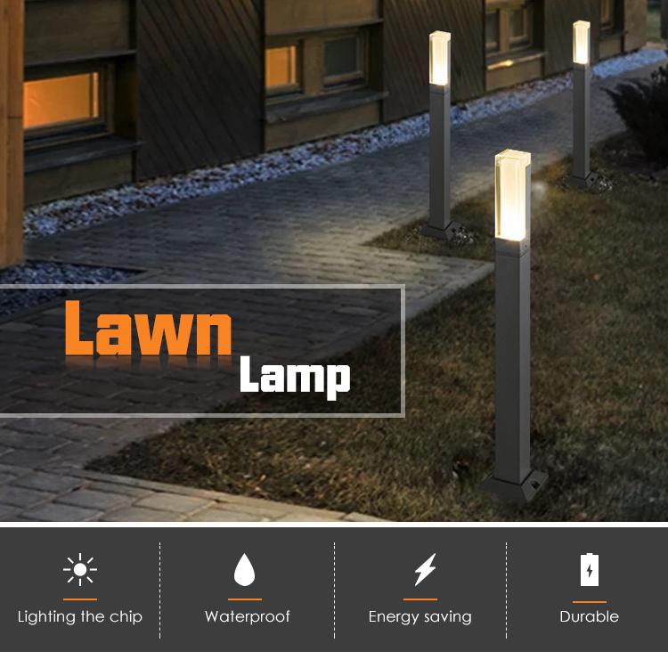 

Style Waterproof LED Garden Lawn Lamp Modern Aluminum Pillar Light Outdoor Courtyard Villa Landscape Bollards Lamps