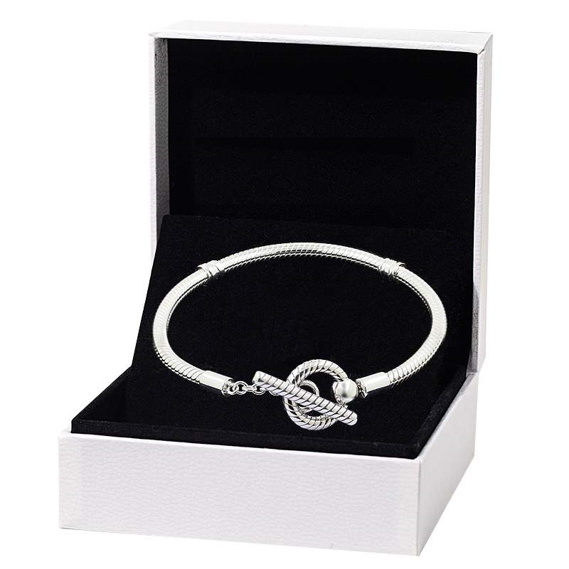 

New Fashion 925 Sterling Silver bracelet Bangle with LOGO Engraved for 599082C00 European Charms and DIY Original Women Gift