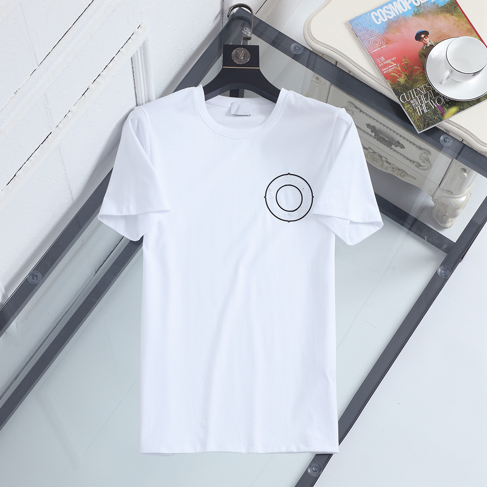 

2021 pure cotton T shirt European American loose men women couples with the same paragraph circular short sleeved trend brand top, White