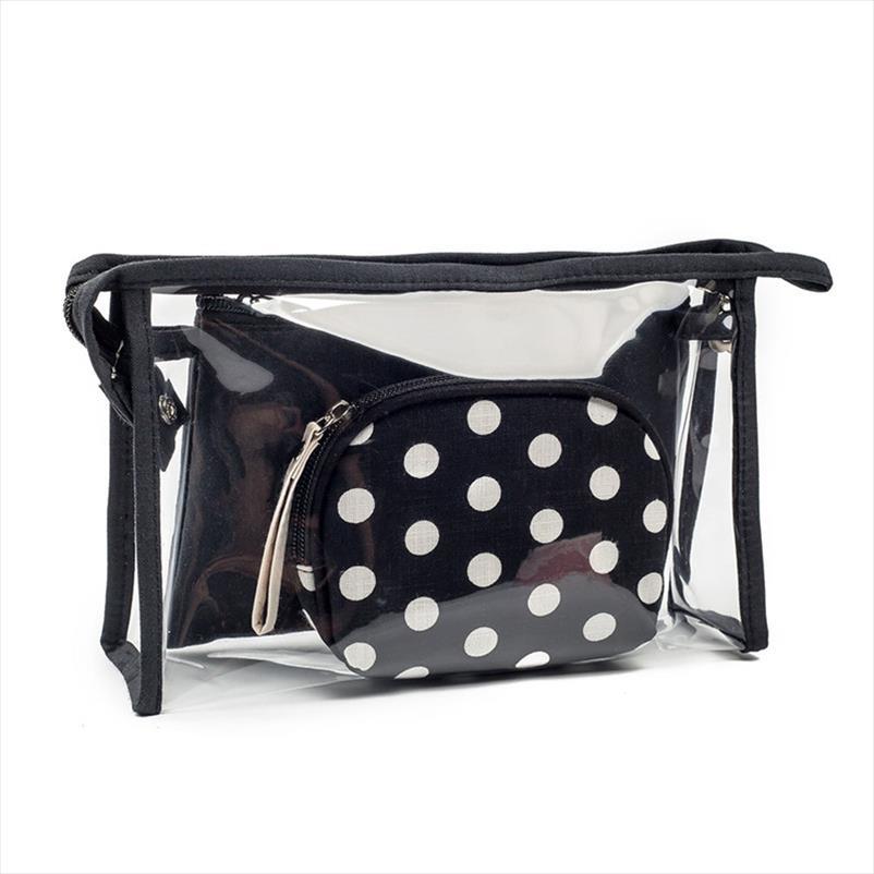 

cosmetic bags miyahouse special purpose for womens make up fashion 3pcs set waterproof transparent females