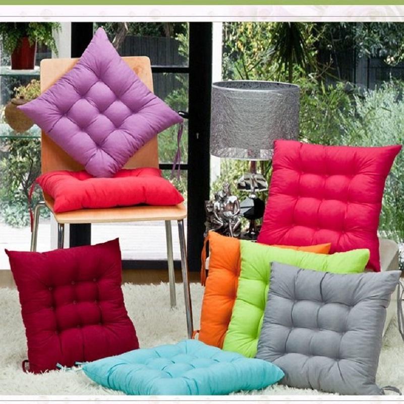 

Cushion/Decorative Pillow 41x41cm Household Thick Solid Color Sanding Chair Cushion Winter Office Bar Back Seat Sofa Hip, Yellow