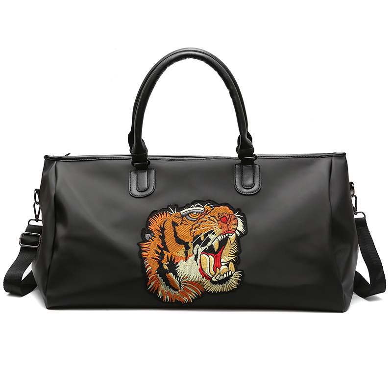

Duffel Bags Embroidered tiger head decoration Mens travel Street fashion luggage bag Oxford cloth waterproof fitness Ladies sports shoulder