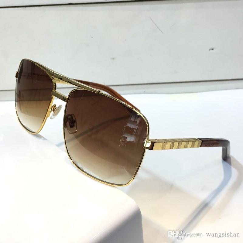 

Top Quality Classic Sunglasses Attitude Gold Frame Square Metal Frame Vintage Style Outdoor Sun Glasses Eyeglasses Design Classical Model 0259